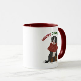 Gepersonaliseerde Winter Berner Sennenhond mok