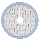 Gepersonaliseerde Winter Blauwe Notenkraker Ballet Kerstboom Rok (Voorkant)