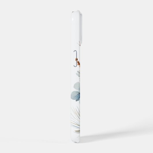 Gepersonaliseerde Winter Bloemen Telefoon Case iPhone 15 Case (Rechterkant)