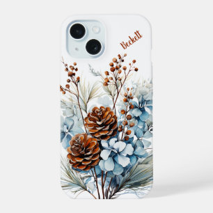 Gepersonaliseerde Winter Bloemen Telefoon Case iPhone 15 Case