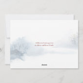 Gepersonaliseerde Winter Fox Elegant Kerstscript Feestdagenkaart (Achterkant)