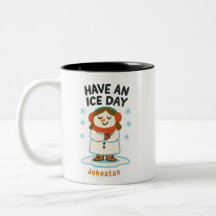Gepersonaliseerde Winter Girl Mok - "Have a Ice Da