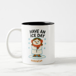 Gepersonaliseerde Winter Girl Mok - "Have a Ice Da