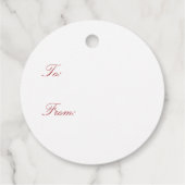 Gepersonaliseerde winter herten krans vakantie bedankjes labels (Achterkant)