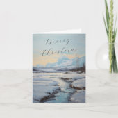 Gepersonaliseerde Winter Kerstscène Familie Brief Feestdagen Kaart (Voorkant)