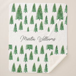 Gepersonaliseerde Winter Vakantie Land Beauty Sherpa Deken