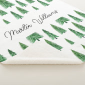 Gepersonaliseerde Winter Vakantie Land Beauty Sherpa Deken (3/4)