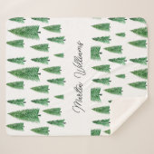 Gepersonaliseerde Winter Vakantie Land Beauty Sherpa Deken (Voorkant (horizontaal))