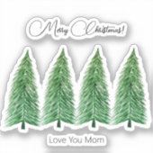 Gepersonaliseerde Winter Vakantie Land Beauty Sticker (Voorkant)