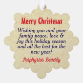 Gepersonaliseerde Winter Window Flowers Art Ornament Kaart (Achterkant)