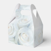 Gepersonaliseerde Winter Witte Rozen Gable Favor B Bedankdoosjes (Achterkant)