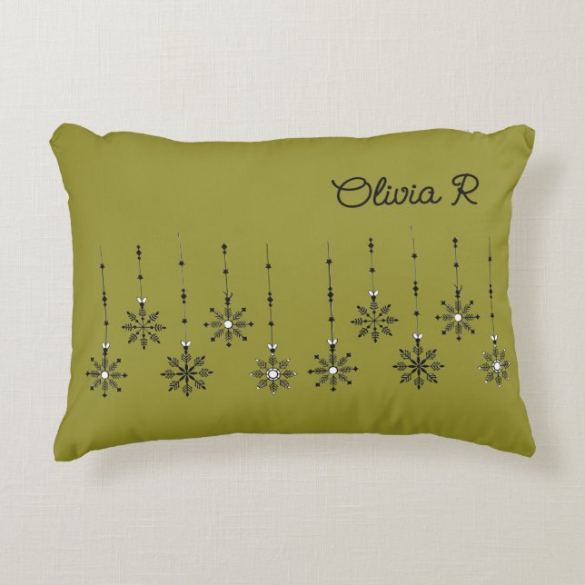 Gepersonaliseerde Winter Wonderland Accent Pillow Kussen (Voorkant)