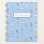 Gepersonaliseerde Winter Wonderland Figuur Schaats Planner (Voorkant)