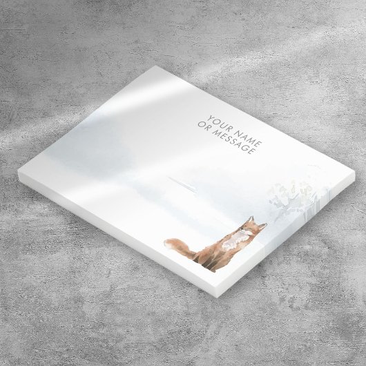 Gepersonaliseerde Winter Woodland Scene Fox Post-it® Notes