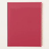 Gepersonaliseerde Winterberry Red Notitieboek | Cu (Achterkant)