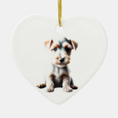 Gepersonaliseerde Wire Fox Terrier Puppy Keramisch Ornament (Voorkant)
