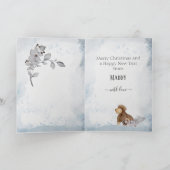 Gepersonaliseerde Wire Haire Daschund Mam Kerstmis Feestdagen Kaart (Binnen)