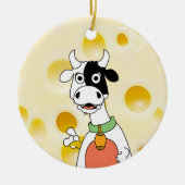 Gepersonaliseerde Wisconsin Cheese Head Funny Chri Keramisch Ornament (Voorkant)