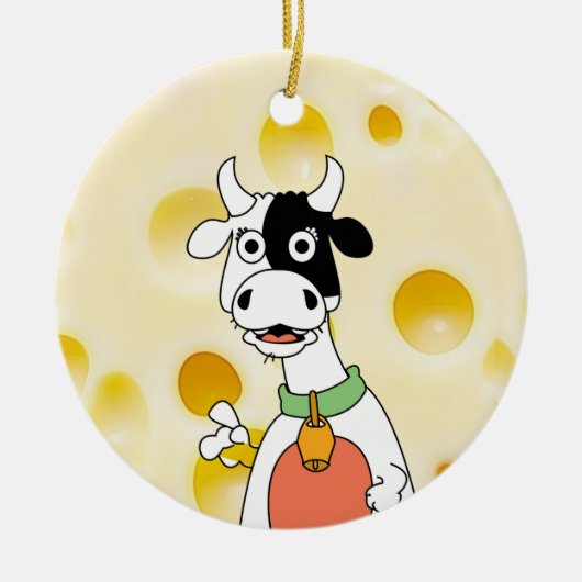 Gepersonaliseerde Wisconsin Cheese Head Funny Chri Keramisch Ornament (Voorkant)