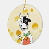 Gepersonaliseerde Wisconsin Cheese Head Funny Chri Keramisch Ornament (Links)