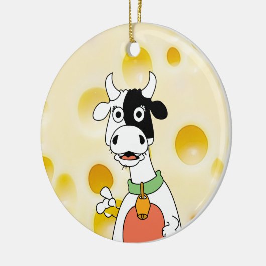 Gepersonaliseerde Wisconsin Cheese Head Funny Chri Keramisch Ornament (Links)