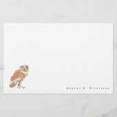 Gepersonaliseerde Wise Uil illustratie briefpapier (Voorkant)