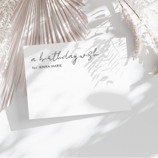 Gepersonaliseerde Wish Jar Cards for Birthdays Informatiekaartje