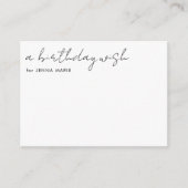 Gepersonaliseerde Wish Jar Cards for Birthdays Informatiekaartje (Voorkant)