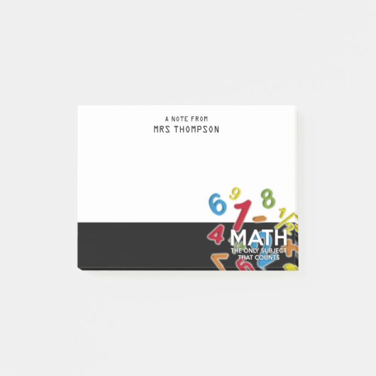 Gepersonaliseerde wiskunde het enige vak leuk mode post-it® notes (Voorkant)