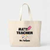 Gepersonaliseerde Wiskunde Taakroze wisser Grote Tote Bag (Voorkant)