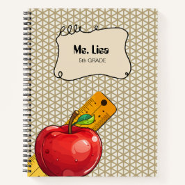 Gepersonaliseerde Wiskunde Teacher Apple Notitiebo Notitieboek