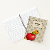 Gepersonaliseerde Wiskunde Teacher Apple Notitiebo Notitieboek (Binnen)