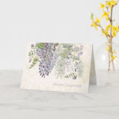 Gepersonaliseerde Wisteria Vine Floral Pastels Kaa Kaart (Gele Bloem)