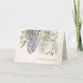 Gepersonaliseerde Wisteria Vine Floral Pastels Kaa Kaart (Voorkant)