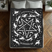 Gepersonaliseerde Witchcraft Haas Pentagram Gothic Fleece Deken