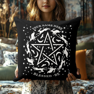 Gepersonaliseerde Witchcraft Haas Pentagram Gothic Kussen