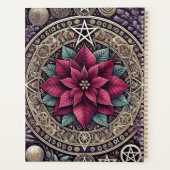 Gepersonaliseerde Witchy Poinsettia Pentagram Mand Planner (Achterkant)