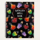 Gepersonaliseerde Witchy Spell Book Planner (Voorkant)