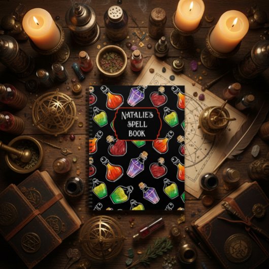 Gepersonaliseerde Witchy Spell Book Planner