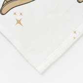 Gepersonaliseerde witte beige cowgirl rodeo patroo fleece deken (Hoek)