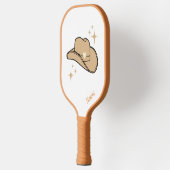 Gepersonaliseerde witte beige cowgirl rodeo patroo pickleball paddle (Links)