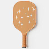 Gepersonaliseerde witte beige cowgirl rodeo patroo pickleball paddle (Achterkant)