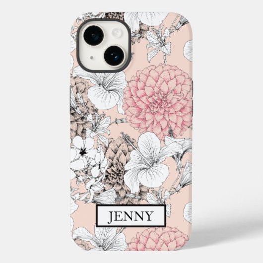GEPERSONALISEERDE WITTE BLOEMEN WILDBLOEM IPHONE 1 Case-Mate iPhone CASE (Achterkant)