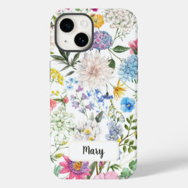 GEPERSONALISEERDE WITTE BLOEMEN WILDBLOEM IPHONE 1 Case-Mate iPhone 14 HOESJE
