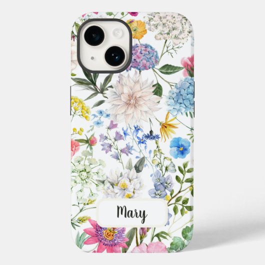 GEPERSONALISEERDE WITTE BLOEMEN WILDBLOEM IPHONE 1 Case-Mate iPhone CASE (Achterkant)