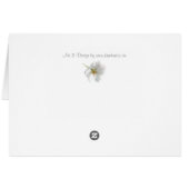 Gepersonaliseerde witte bloesem Kaart bruiloft Kaa (Achterkant Horizontaal)