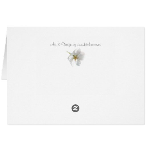 Gepersonaliseerde witte bloesem Kaart bruiloft Kaa (Achterkant Horizontaal)