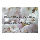 Gepersonaliseerde witte bloesem Kaart bruiloft Kaa (Voorkant Horizontaal)