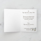 Gepersonaliseerde witte bloesem Kaart Memorial Kaa (Binnen)