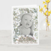 Gepersonaliseerde witte bloesem Kaart Memorial Kaa (Gele Bloem)